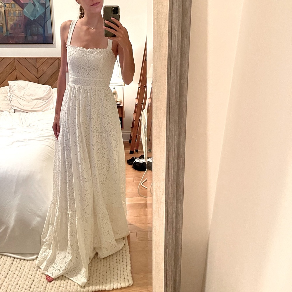 NWT Reformation white lace maxi dress - Reggio Dress